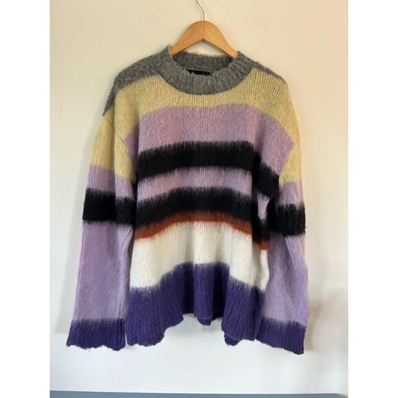 Marc Jacobs womens sweater size XL block stripes Alpaca/Wool blend - Picture 2 of 10